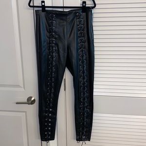 topshop faux lace up legging/pants